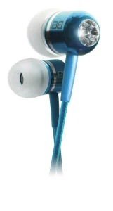 BassBuds Classics Collection Earphones with Swarovski Element - Light Blue Afbeelding 1
