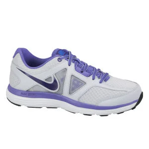 Nike Women's Dual Fusion Lite 2 Mesh Running Shoes - White/Lilac - 4 - White/Purple Afbeelding 1