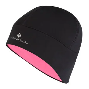 RonHill Women's Vizion Beanie & Glove Set - Black/Fluorescent Pink - S-M - Zwart Afbeelding 1