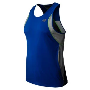 New Balance Men's Running Impact Ice Singlet - Laser Blue/Silver Mink - S - Laser Blue/Silver Mink Afbeelding 1