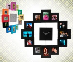 Photo Frame Clocks - 1 - Zwart Afbeelding 1