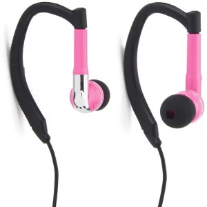 iHip Active Sports Earphones with Mic and Remote - Pink Afbeelding 1