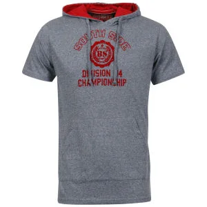 Brave Soul Men's Hooded T-Shirt - Blue - M - Blauw Afbeelding 1