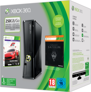 Xbox 360 250GB Holiday Bundle (Includes Forza 4 'Essentials Edition', Skyrim 'Live DLC', 1 Month Xbox Live) Afbeelding 1