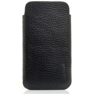 Knomo Black Leather iPhone 4 Slim Case Afbeelding 1