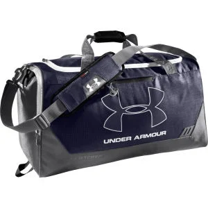 Under Armour Men's Hustle Medium Duffle Bag - Midnight Navy/White Afbeelding 1