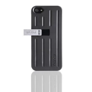 Veho SAEM S7 iPhone Case with Integrated 8GB USB Pen Drive - for iPhone 5/5S - Black Afbeelding 1