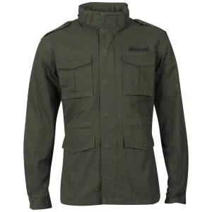 Ringspun Men's Drive Jacket - Khaki - S - Kaki Afbeelding 1