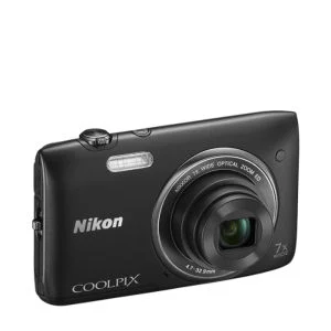 Nikon Coolpix S3400 - Black ( 20.48 MP,7 x Optical Zoom,2.7 Inch LCD ) - Grade A Refurb Afbeelding 1