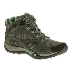 Merrell Women's Azura Mid Gore Tex Hiking Boots - Brown/Pale Green - 4 - Brown/Pale Green Afbeelding 1