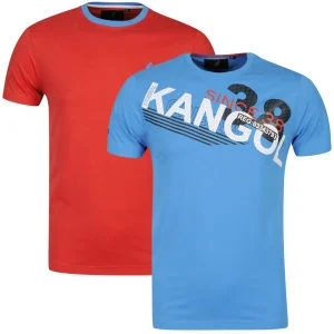 Kangol Men's Cappello and Botch 2 Pack T-shirts - Blue/Red - S - Blue/Red Afbeelding 1