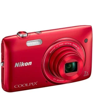 Nikon Coolpix S3400 - Red ( 20.48 MP,7 x Optical Zoom,2.7 Inch LCD ) - Grade A Refurb Afbeelding 1