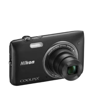 Nikon Coolpix S3500 Compact Digital Camera - Black (20MP, 7x Optical Zoom, 2.7 Inch LCD) - Grade A Refurb Afbeelding 1