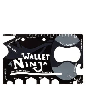 Wallet Ninja 18-in-1 Multi-Tool Including Bottle Opener, Wrench and Screwdriver Afbeelding 1