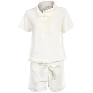 Chloe Women's Double Button Playsuit - White - 10 - Wit Afbeelding 1