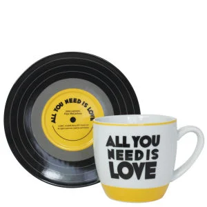 Lennon and McCartney Mug and Saucer Set - All You Need Is Love Afbeelding 1