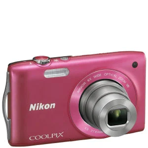 Nikon Coolpix S3300 Compact Digital Camera (16MP, 6x Optical, 2.7 Inch LCD) - Pink Afbeelding 1