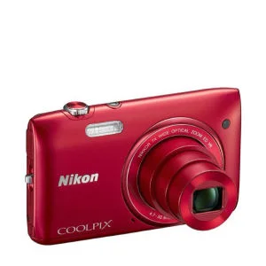 Nikon Coolpix S3500 Compact Digital Camera - Red (20.1 MP, 7x Optical Zoom 2.7 Inch LCD) - Grade A Refurb Afbeelding 1