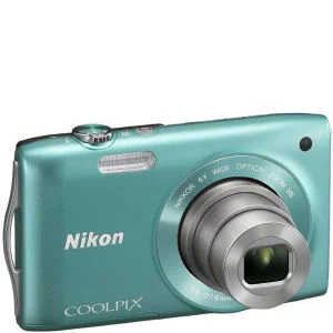 Nikon Coolpix S3300 Compact Digital Camera (16MP, 6x Optical, 2.7 Inch LCD) - Green Afbeelding 1