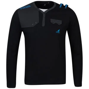 Kangol Men's Fez Jersey Long Sleeved T-Shirt - Black - S - Zwart Afbeelding 1