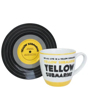 Lennon and McCartney Mug and Saucer Set - Yellow Submarine Afbeelding 1
