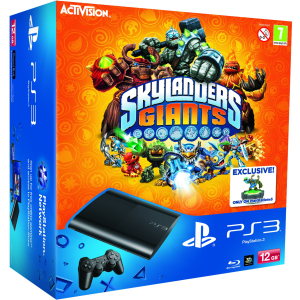 PS3: Nieuwe Sony PlayStation 3 Slim Console (12 GB) - Zwart - Inclusief Skylanders Giants en Exclusief Personage Afbeelding 1