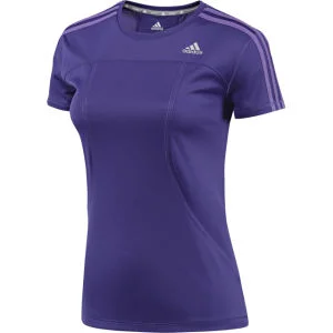 adidas Women's Response Short Sleeve T-Shirt - Blast Purple/Ray Purple - S - Blastpurple/RayPurple Afbeelding 1