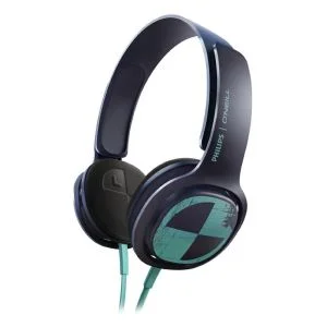 Philips SHO3300 O'Neill Cruz Headband Headphones - Black/Mint Afbeelding 1