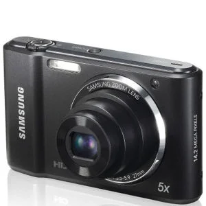Samsung ES91 Compact Digital Camera (14MP, 5x Optical, 2.7 Inch LCD) - Black Afbeelding 1
