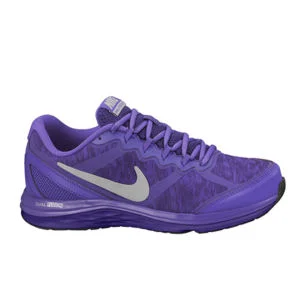 Nike Women's Dual Fusion Run 3 Flash Dynamic Support Running Shoes - Court Purple/Silver - UK 4 - Paars Afbeelding 1