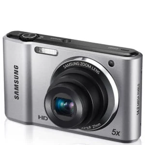 Samsung ES91 Compact Digital Camera (14MP, 5x Optical, 2.7 Inch LCD) - Silver Afbeelding 1