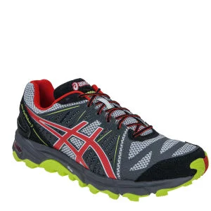 Asics Gel Fuji Trabuco 2 Hardloopschoenen voor Heren - Grijs/Vuurrood/Limoen - 7 - Grey/Fire Red/Lime Afbeelding 1