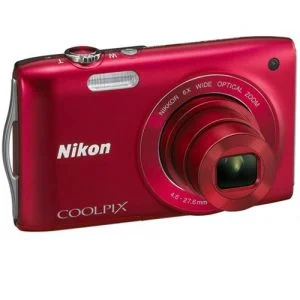 Nikon Coolpix S3200 - Red (16 MP, 6 x Optical Zoom, 2.7 Inch LCD) - Grade A Refurb Afbeelding 1