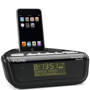 Pure Siesta iDock DAB Clock Radio - Black Afbeelding 1
