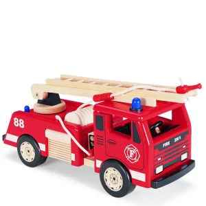 Pintoy Wooden Fire Engine Afbeelding 1