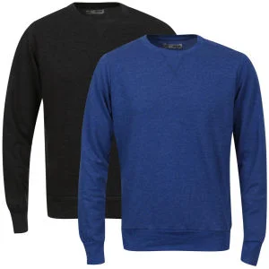 Brave Soul Men's 2-Pack Jones Sweat - Charcoal Marl/Cobalt Marl - S - Charmarl/Cobalt Marl Afbeelding 1
