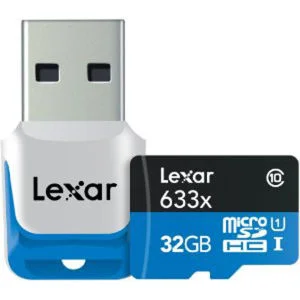 Lexar 32GB Class 10 High Speed Micro SDHC Memory Card with USB 3.0 Card Reader Afbeelding 1