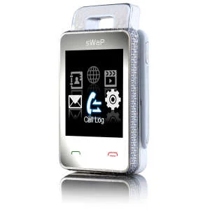 sWap Nova Crystal: World's Smallest Mobile Phone - White Afbeelding 1