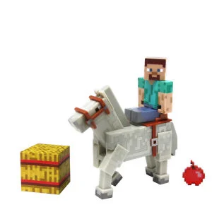 Minecraft Steve With Horse Afbeelding 1