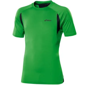 Asics Heren Race T-Shirt met Korte Mouwen - Groen - S - Power Green Afbeelding 1