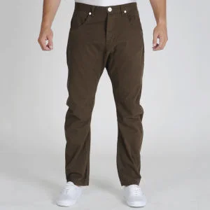 Soul Star Men's Ticket Chinos - Khaki - 28R - Kaki Afbeelding 1