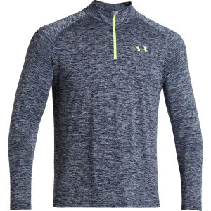 Under Armour Men's Tech 1/4 Zip Top - Academy/High-Vis Yellow - S - Academy/High-Vis Yellow Afbeelding 1