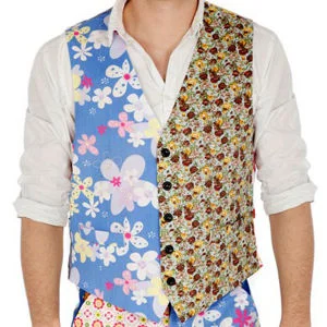 Foul Fashion Men's Waistcoat - Multi - S - Multi Afbeelding 1