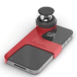 Kogeto Dot 360 Degrees Panoramic Video Camera Lens for iPhone 4 and 4S - Red Afbeelding 1