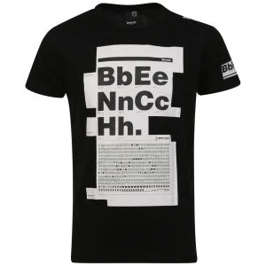 Bench Men's Letraset Print T-Shirt - Black - S - Zwart Afbeelding 1