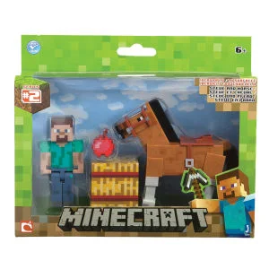 Minecraft Steve With Chestnut Horse Figure Afbeelding 1