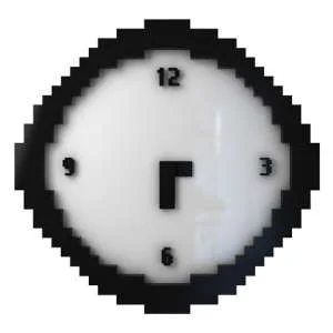 Pixelated Wall Clock Afbeelding 1