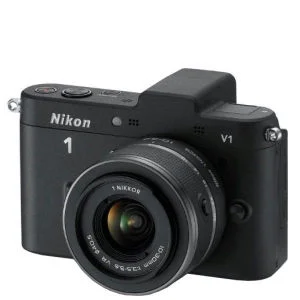 Nikon 1 V1 Compact System Camera with 10-30mm Lens Kit - Black (10.1MP) 3 Inch LCD Afbeelding 1