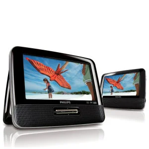 Philips PD7022/05 7 Inch Dual Screen DVD Player Afbeelding 1