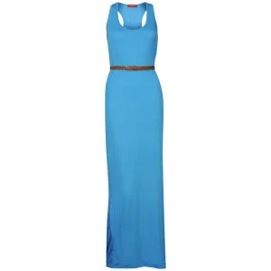 Influence Women's Racer Back Maxi Dress with Belt - Turquoise - S-M - Turquoise Afbeelding 1